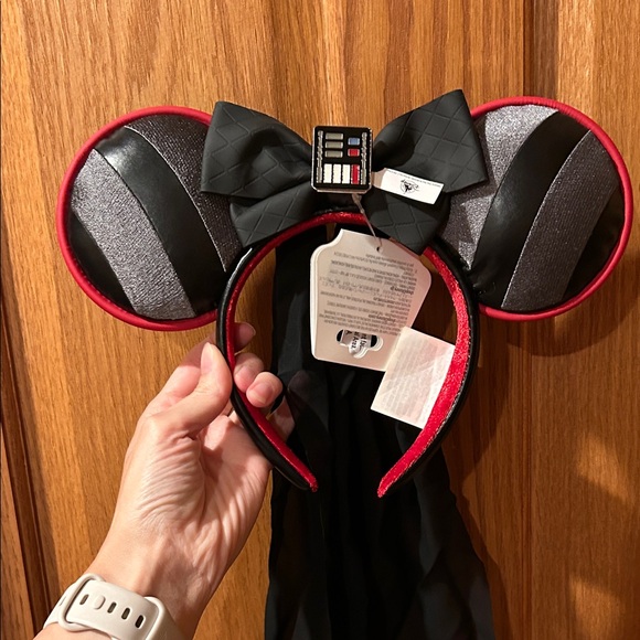 Disney | Accessories | Disney Darth Vader Black And Red Minnie Mouse ...